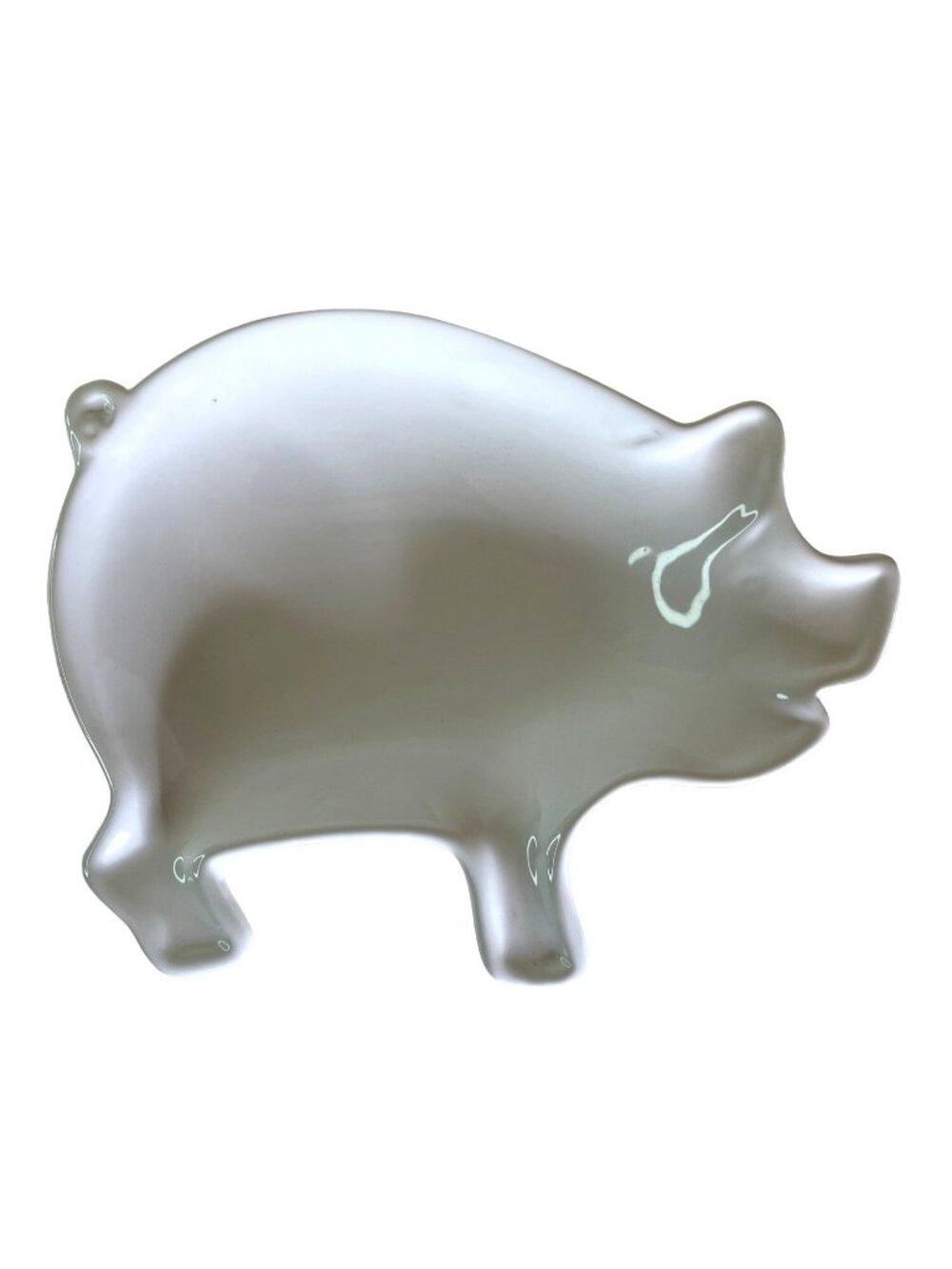 Box 51 White Ceramic Pig Shaped Trinket / Relish Dish 9" x 7.25" x 1.75"